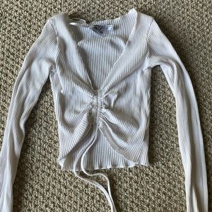 Princess Polly long sleeve ruched tie top
